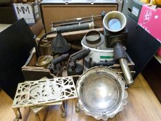 A collection of blow lamps, carriage lamp,