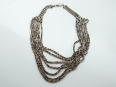 An Indian white metal necklace
