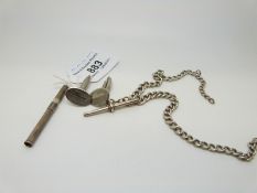 A hallmarked silver Albert,