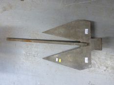 A large Danforth anchor suitable for small fishing boat or pleasure carrier,
