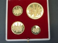 A set of four Metalimport Ltd 18ct gold Sir Winston Churchill Commemorative medals in presentation
