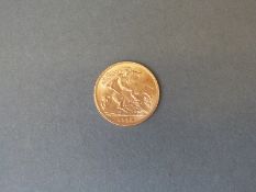 A 1914 gold half sovereign