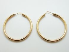 A pair of 18ct gold hoop earrings, 8.