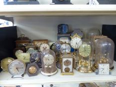 Quantity of alarm clocks and mantle clocks including Schatz, Smiths, Big Ben, Westclox,