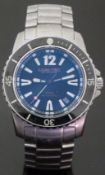 Lum-Tec 300M-1 gentleman's divers wristwatch with date aperture, luminous hands and baton markers,