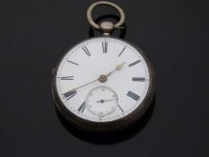 Adam Burdess of Coventry hallmarked silver pocket watch with inset subsidiary seconds dial,