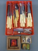 A quantity of silver plated cutlery, knives including Harrods,