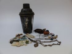 A collection of hatpins to include a sterling example by Charles Horner,