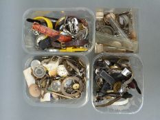 A quantity of watches including replica examples, nickel cased pocket watch,