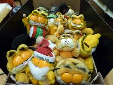 Twenty vintage Garfield soft toys to include 'Cowboy', 'Little Devil', 'Garfield About Town',