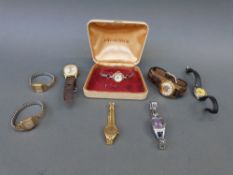 Eight various ladies and gentleman's wristwatches including Aircraft,