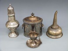 A Victorian hallmarked silver sugar caster, London 1896, height 17.