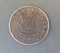 Oliver Cromwell 1658 Commonwealth shilling,