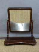 A 19thC mahogany dressing table mirror,