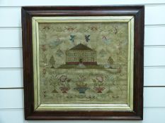 A framed sampler Mary Clayton's work,