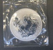 A 1999 silver UK Britannia coin