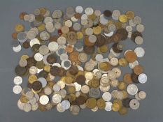 A collection of largely 19thC with some 20thC overseas coinage to include USA, France, Austria,