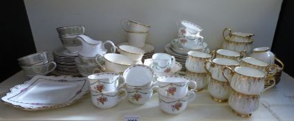 Royal Doulton teaware in Heather and English Renaissance patterns,