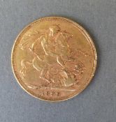 An 1899 gold full sovereign