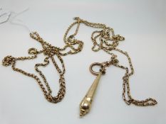 A Victorian guard chain marked gold