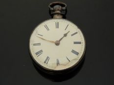 John Rees, Mydyrvilyn, hallmarked silver pair cased pocket watch with fusee and verge escapment,