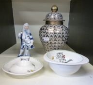 Two pieces of Spode Cutie Kitten,