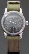 Waltham Type A-17 gentleman's US military wristwatch with luminous hands and Arabic hour numerals,