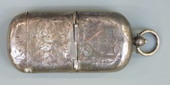 A novelty hallmarked silver combined vesta and sovereign case,