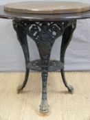 Britannia pub table with cast iron base