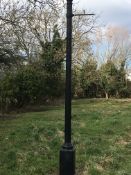 A cast iron Victorian/Victorian style street lamp base with Bristol Foundry mark