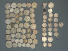 Approximately 166g of pre 1947 UK silver coinage,