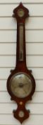 A Kemp, Groombridge Edwardian banjo barometer in rosewood case,