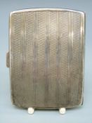 A hallmarked silver cigarette case, Birmingham 1927 maker Deakin & Francis Ltd, 65g,
