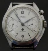 Lemania British Royal Navy nuclear submarine gentleman's single button chronograph wristwatch ref.