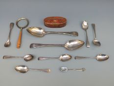 A quantity of Georgian hallmarked silver cutlery including a pair of tablespoons, London 1823,