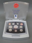 Royal Mint UK Year 2000 executive proof coin collection set with certificate