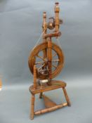 An ash spinning wheel with shuttles