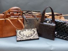 Twelve vintage handbags,