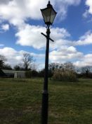 A cast iron Victorian/Victorian style street lamp converted to electricity with T Spittle,