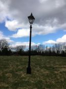 A cast iron Victorian/Victorian style street lamp converted to electricity with Bristol Foundry to