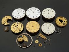 Four 19thC/early 20thC pocket watch movements, two being fusee lever,