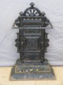 A 19thC cast iron stick or umbrella stand, cast to underside, Rd No.