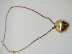 A 9ct gold chain and 9ct gold locket,