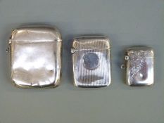 Three various early 20thC vesta cases
