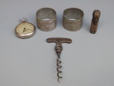 A brass vesta in the form of Gladstone, Railway Regulator pocket watch,