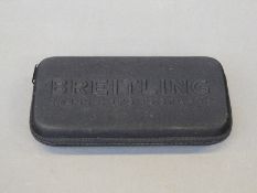 Breitling wristwatch protective travel case, 16 x 7.5 x 3.5cm.