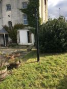 A cast iron Victorian/Victorian style street lamp base with Bristol Foundry mark