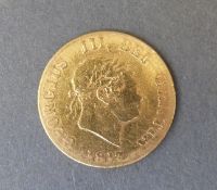 An 1817 gold half sovereign