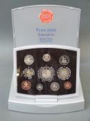 Royal Mint Millennium cased brilliant uncirculated UK coin collection in deluxe case