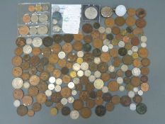 An amateur collection of UK and world coins, includes Elizabeth I 1564 3d,